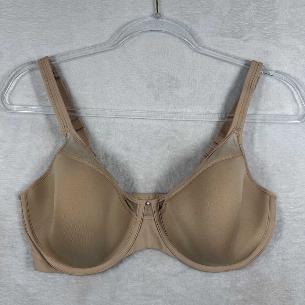 Bali 3439 BB06 Nude Full Coverage Underwire Bra Mesh Trim 36D‎ Tan Beige